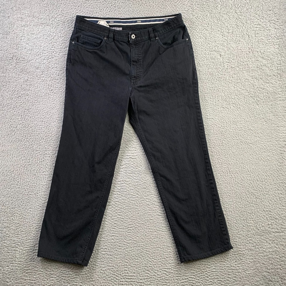 Hiltl Jeans Mens 36x30 (Actual 36x27 ) Black Straight Leg The Ultimate Trouser
